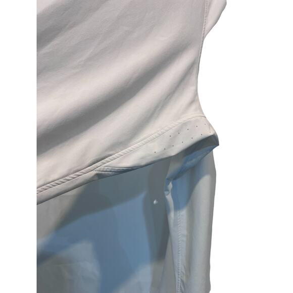 Athleta Top Womens 3X White Urbanite 2.0 Button Up Modern CYA Shirt Tiny Flaw - Picture 8 of 13